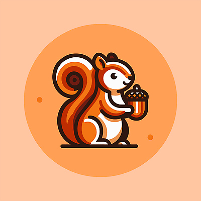 캐릭터 야생동물 일러스트 미소 웃음 들기 사람없음 갈색 귀여움 가을 다람쥐 도토리 엘리먼트 일러캐릭터 AI파일 동물 계절 컬러 컨셉 모션 표정 견과류 설치류 파일형식 벡터