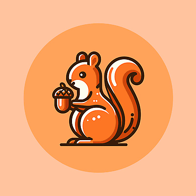 캐릭터 야생동물 일러스트 미소 웃음 들기 사람없음 갈색 귀여움 가을 다람쥐 도토리 엘리먼트 일러캐릭터 AI파일 동물 계절 컬러 컨셉 모션 표정 견과류 설치류 파일형식 벡터