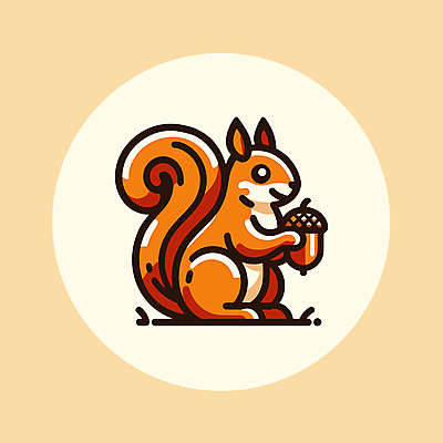 캐릭터 야생동물 일러스트 미소 웃음 들기 사람없음 갈색 귀여움 가을 다람쥐 도토리 엘리먼트 일러캐릭터 AI파일 동물 계절 컬러 컨셉 모션 표정 견과류 설치류 파일형식 벡터