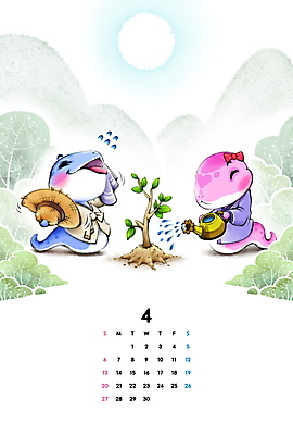 PSD 나무 잎 일러스트 산 미소 사람없음 수건 태양 물뿌리개 달력 뱀띠 뱀 한복 4월 식목일 동양화 물주기 밀짚모자 땀 닦기 나무심기 묘목 2025년 을사년 국내일러스트 푸른뱀캐릭터 자연요소 식물 모자_잡화 한국전통 기념일 파충류 모션 표정 미술 위생용품 십이지신 날짜 전통의상 연도 뱀캐릭터 심기 파일형식