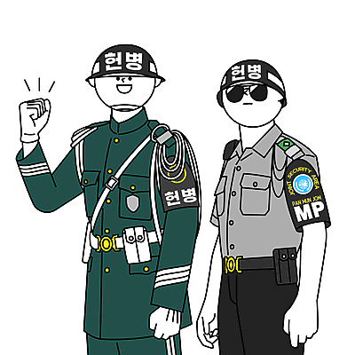 남자 일러스트 상반신 성인 두명 선글라스 파이팅 군복 헌병 헌병대 헌병모자 성인남자만 국내일러스트 AI파일 모자_잡화 안경 유니폼 모션 군대 사람 군인 남자만 성인만 파일형식 벡터