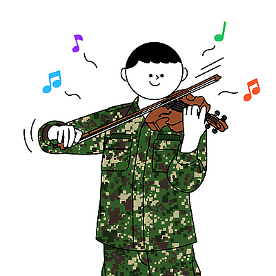 남자 연주 음표 일러스트 군대 한명 상반신 성인 축제 군인 바이올린 군복 성인남자한명만 국내일러스트 AI파일 직업 1 기호 음악 유니폼 현악기 사람 국군 남자한명만 성인남자만 파일형식 벡터