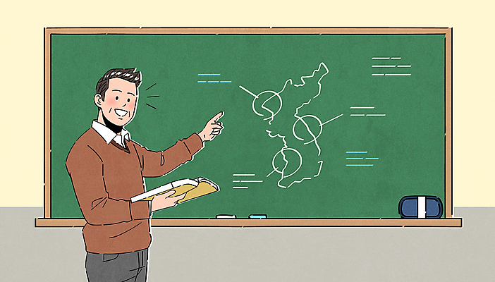 남자 중년 일러스트 학교 수업 한명 들기 상반신 책 교사 칠판 가리킴 역사 한국사 분필 칠판지우개 한반도 중년남자한명만 국내일러스트 AI파일 직업 1 교육 모션 사람 손짓 성인 초크 남자한명만 중년남자만 파일형식 벡터