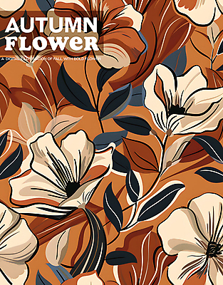 PSD 꽃 잎 꽃무늬 일러스트 추상 사람없음 갈색 가을 국내일러스트 식물 계절 컬러 무늬 파일형식