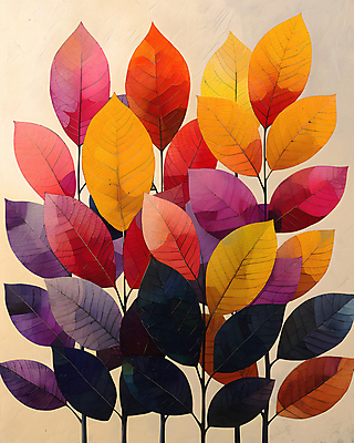 JPG 단풍 잎 일러스트 나뭇잎 수채화 사람없음 가을 알록달록 국내일러스트 AI일러스트 AI콘텐츠 식물 계절 컬러풀 파일형식