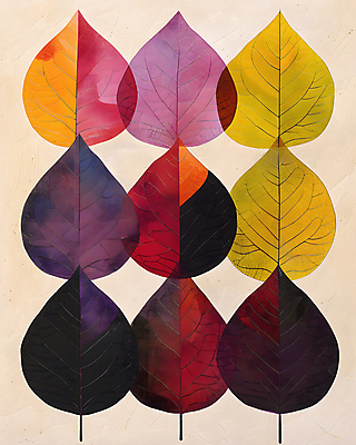 JPG 단풍 잎 일러스트 나뭇잎 수채화 사람없음 가을 알록달록 국내일러스트 AI일러스트 AI콘텐츠 식물 계절 컬러풀 파일형식