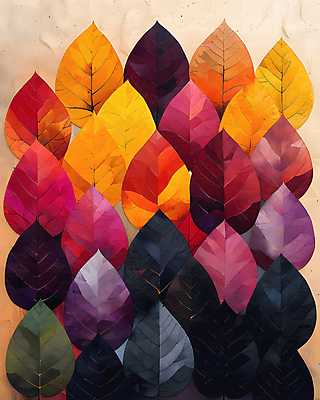 JPG 단풍 잎 일러스트 나뭇잎 수채화 사람없음 가을 알록달록 국내일러스트 AI일러스트 AI콘텐츠 식물 계절 컬러풀 파일형식