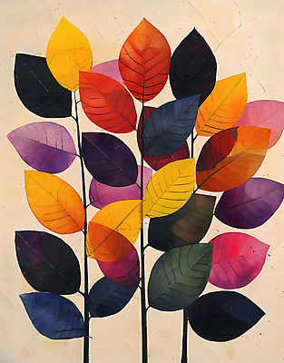 JPG 단풍 잎 일러스트 나뭇잎 수채화 사람없음 가을 알록달록 국내일러스트 AI일러스트 AI콘텐츠 식물 계절 컬러풀 파일형식