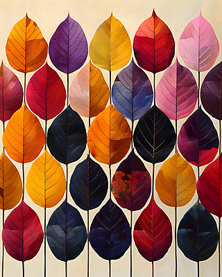 JPG 단풍 잎 일러스트 나뭇잎 수채화 사람없음 가을 알록달록 국내일러스트 AI일러스트 AI콘텐츠 식물 계절 컬러풀 파일형식