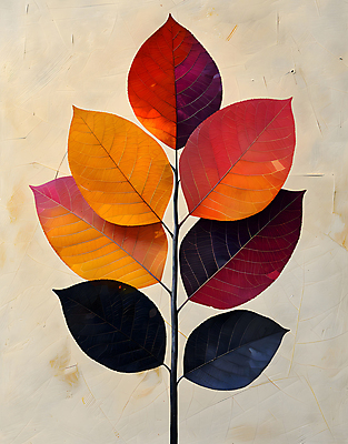 JPG 단풍 잎 일러스트 나뭇잎 수채화 사람없음 가을 알록달록 국내일러스트 AI일러스트 AI콘텐츠 식물 계절 컬러풀 파일형식