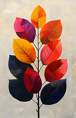 JPG 단풍 잎 일러스트 나뭇잎 수채화 사람없음 가을 알록달록 국내일러스트 AI일러스트 AI콘텐츠 식물 계절 컬러풀 파일형식