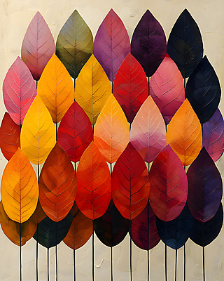 JPG 단풍 잎 일러스트 나뭇잎 수채화 사람없음 가을 알록달록 국내일러스트 AI일러스트 AI콘텐츠 식물 계절 컬러풀 파일형식