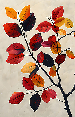 JPG 단풍 잎 일러스트 나뭇잎 수채화 사람없음 가을 알록달록 국내일러스트 AI일러스트 AI콘텐츠 식물 계절 컬러풀 파일형식