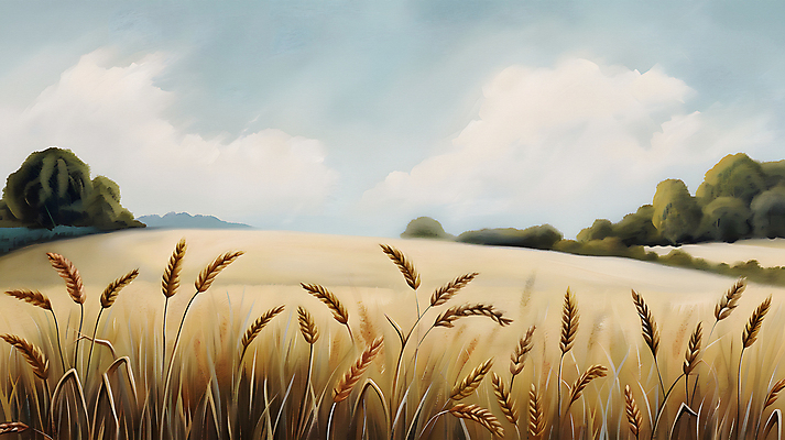 JPG 편집이미지 자연 곡류 풍경 초원 사람없음 갈색 가을 시골 밀밭 편집실사 계절 컬러 밭 밀 CG 생태계 파일형식