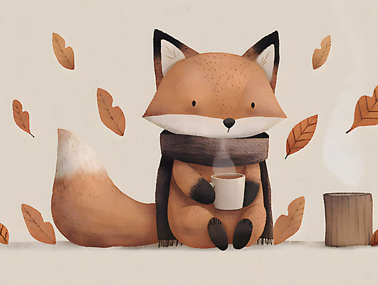 JPG 단풍 낙엽 일러스트 나뭇잎 앉기 사람없음 목재 귀여움 목도리 마시기 가을 수증기 포근함 커피잔 여우캐릭터 국내일러스트 AI일러스트 AI콘텐츠 나무 잡화 계절 커피 동물캐릭터 컨셉 잎 재료 모션 잔 감각 여우 파일형식