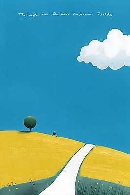 JPG 나무 구름 길 여유 일러스트 자연 하늘 풍경 사람없음 파란색 노란색 평화 시골 언덕 심플 드넓은 국내일러스트 AI일러스트 AI콘텐츠 자연요소 식물 감정 컬러 컨셉 생태계 파일형식