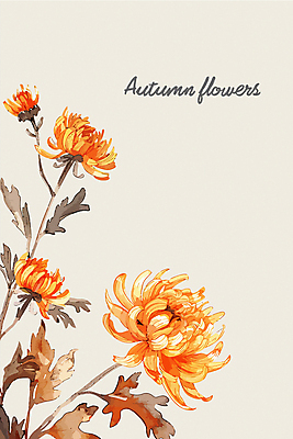 일러스트 국화 사람없음 주황색 가을 국내일러스트 AI파일 계절 꽃 컬러 파일형식 벡터