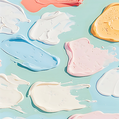 JPG 편집이미지 예술 컬러 붓터치 미술 사람없음 페인트 혼합 질감 아크릴물감 파스텔톤 편집실사 AI포토 AI콘텐츠 문화예술 물감 CG 파일형식