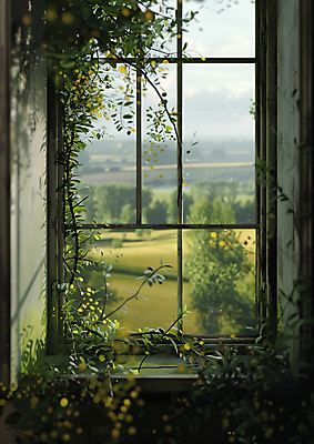 JPG 식물 편집이미지 창문 휴식 풍경 사람없음 야외 덩굴 편안함 창가 편집실사 AI포토 AI콘텐츠 컨셉 감각 CG 파일형식