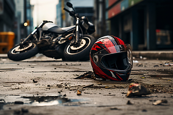 JPG 편집이미지 경고 사람없음 오토바이 헬멧 보호장비 위험 교통사고 사건 사고현장 편집실사 AI포토 AI콘텐츠 컨셉 바이크 장비 CG 파일형식