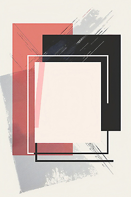 JPG 도형 포스터 분홍색 일러스트 사각프레임 프레임 사람없음 검은색 모던 국내일러스트 AI일러스트 AI콘텐츠 컬러 사각형 파일형식