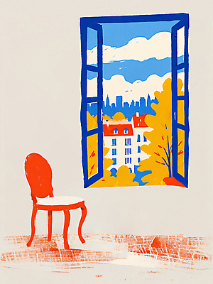 PSD 단풍 의자 일러스트 창문 휴식 풍경 사람없음 건물 컬러풀 가을 도시 국내일러스트 건축물 계절 컬러 가구 컨셉 잎 파일형식