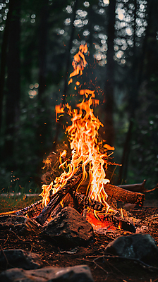 JPG 편집이미지 여행 휴식 사람없음 캠핑 모닥불 캠핑장 디지털합성 편집실사 AI포토 AI콘텐츠 컨셉 불 레저 CG 파일형식