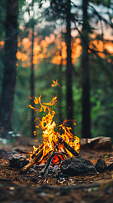 JPG 편집이미지 여행 자연 휴식 사람없음 캠핑 모닥불 캠핑장 디지털합성 편집실사 AI포토 AI콘텐츠 컨셉 불 레저 CG 생태계 파일형식