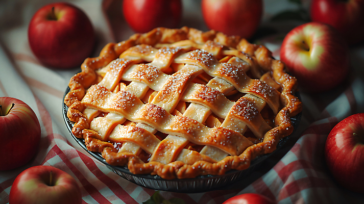 JPG 편집이미지 디저트 사람없음 사과 애플파이 편집실사 AI포토 AI콘텐츠 음식 과일 CG 파이_빵 파일형식