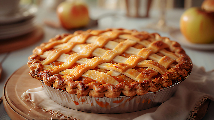 JPG 편집이미지 디저트 사람없음 사과 애플파이 편집실사 AI포토 AI콘텐츠 음식 과일 CG 파이_빵 파일형식