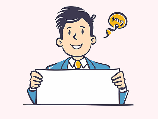 남자 인물캐릭터 셔츠 일러스트 비즈니스 전구 넥타이 한명 들기 정장 성인 팻말 잡기 비즈니스맨 문서 성인남자한명만 벡터 일러캐릭터 AI파일 캐릭터 1 잡화 옷 상의 모션 프레임 사람 직장인 남자한명만 성인남자만 파일형식