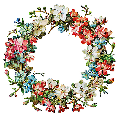 식물 꽃 일러스트 프레임 사람없음 원형프레임 꽃프레임 국내일러스트 AI파일 원형 파일형식 벡터