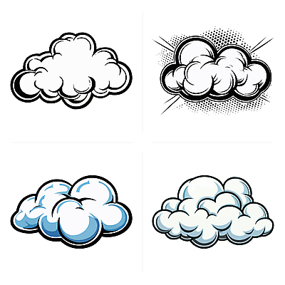 구름 일러스트 자연 사람없음 세트 다양 엘리먼트 국내일러스트 AI파일 자연요소 다수 생태계 파일형식 벡터