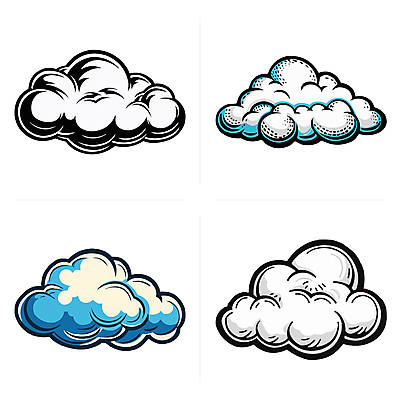구름 일러스트 자연 사람없음 세트 다양 엘리먼트 국내일러스트 AI파일 자연요소 다수 생태계 파일형식 벡터