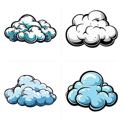 구름 일러스트 자연 사람없음 세트 다양 엘리먼트 국내일러스트 AI파일 자연요소 다수 생태계 파일형식 벡터