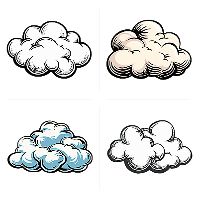 구름 일러스트 자연 사람없음 세트 다양 엘리먼트 국내일러스트 AI파일 자연요소 다수 생태계 파일형식 벡터