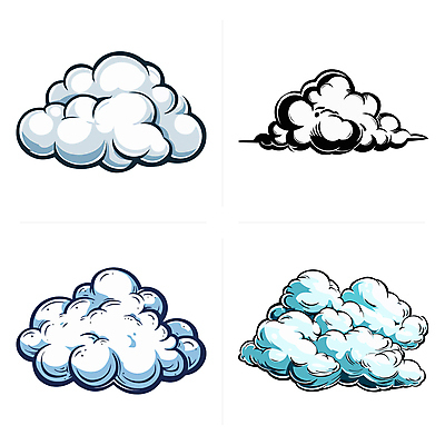 구름 일러스트 자연 사람없음 세트 다양 엘리먼트 국내일러스트 AI파일 자연요소 다수 생태계 파일형식 벡터