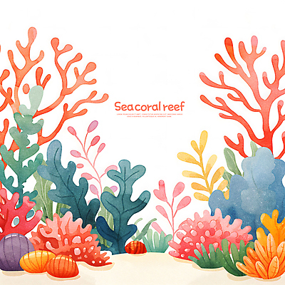 PSD 바다 일러스트 생물 사람없음 컬러풀 수중 수중동물 해초 산호 산호초 카피스페이스 국내일러스트 동물 컬러 공백 수중식물 해조류 자포동물 파일형식