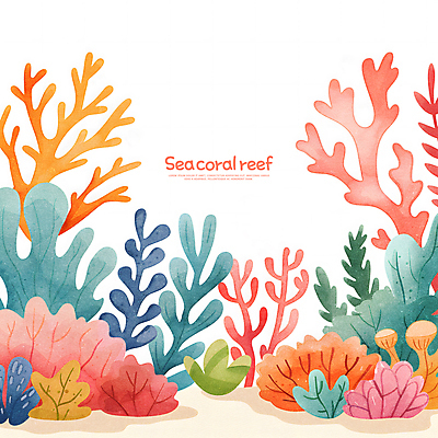 PSD 바다 일러스트 생물 사람없음 컬러풀 수중 수중동물 해초 산호 산호초 카피스페이스 국내일러스트 동물 컬러 공백 수중식물 해조류 자포동물 파일형식