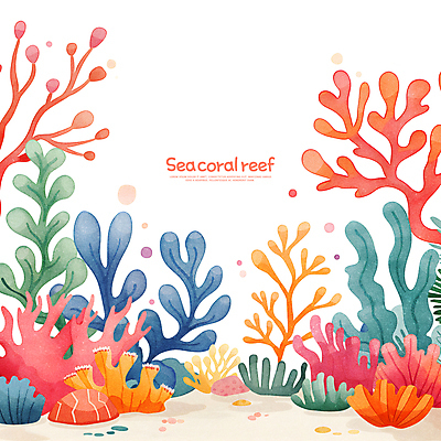 PSD 바다 일러스트 생물 사람없음 컬러풀 수중 수중동물 해초 산호 산호초 카피스페이스 국내일러스트 동물 컬러 공백 수중식물 해조류 자포동물 파일형식