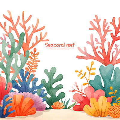 PSD 바다 일러스트 생물 사람없음 컬러풀 수중 수중동물 해초 산호 산호초 카피스페이스 국내일러스트 동물 컬러 공백 수중식물 해조류 자포동물 파일형식