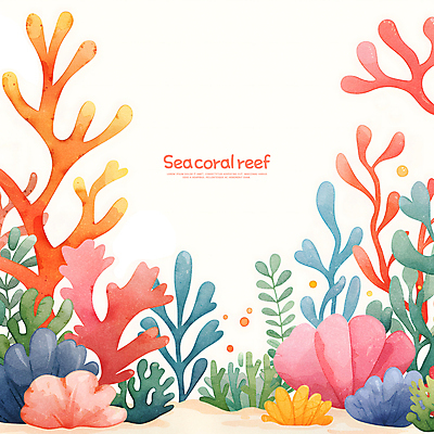 PSD 바다 일러스트 생물 사람없음 컬러풀 수중 수중동물 해초 산호 산호초 카피스페이스 국내일러스트 동물 컬러 공백 수중식물 해조류 자포동물 파일형식