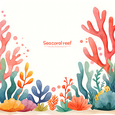 PSD 바다 일러스트 생물 사람없음 컬러풀 수중 수중동물 해초 산호 산호초 카피스페이스 국내일러스트 동물 컬러 공백 수중식물 해조류 자포동물 파일형식