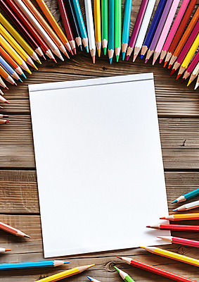 JPG 편집 편집이미지 종이 색연필 사람없음 합성 카피스페이스 편집소스 편집실사 AI포토 AI콘텐츠 학용품 공백 CG 파일형식