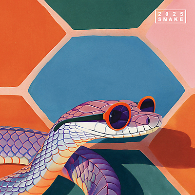 PSD 일러스트 새해 사람없음 컬러풀 선글라스 화려 뱀띠 뱀 2025년 을사년 국내일러스트 안경 컬러 컨셉 파충류 십이지신 연도 파일형식