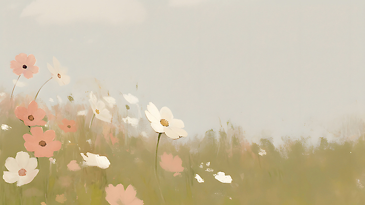 JPG 꽃밭 일러스트 자연 풍경 사람없음 평화 들꽃 가을 코스모스 베이지색 카피스페이스 국내일러스트 AI일러스트 AI콘텐츠 계절 꽃 컬러 컨셉 공백 생태계 파일형식