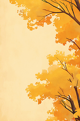 JPG 일러스트 사람없음 노란색 가을풍경 은행잎 은행나무 카피스페이스 가을배경 국내일러스트 AI일러스트 AI콘텐츠 나무 컬러 백그라운드 잎 풍경 공백 파일형식 가을_계절