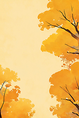 JPG 일러스트 사람없음 노란색 가을풍경 은행잎 은행나무 카피스페이스 가을배경 국내일러스트 AI일러스트 AI콘텐츠 나무 컬러 백그라운드 잎 풍경 공백 파일형식 가을_계절