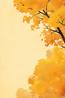 JPG 일러스트 사람없음 노란색 가을풍경 은행잎 은행나무 카피스페이스 가을배경 국내일러스트 AI일러스트 AI콘텐츠 나무 컬러 백그라운드 잎 풍경 공백 파일형식 가을_계절