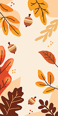 디자인 배너 단풍 낙엽 일러스트 프레임 사람없음 주황색 가을 도토리 카피스페이스 국내일러스트 AI파일 계절 컬러 잎 공백 견과류 파일형식 벡터